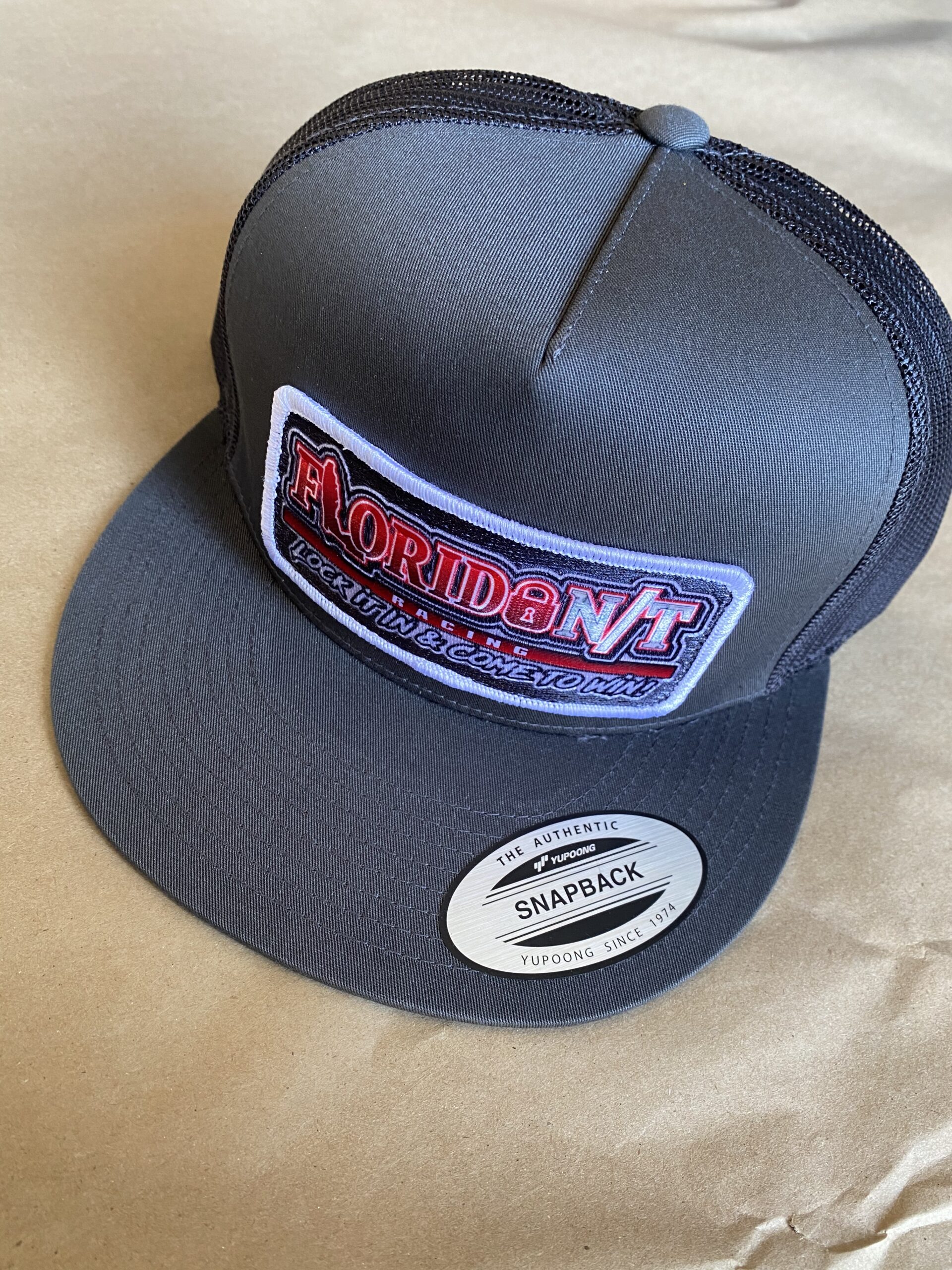 FL NT Flatbill Trucker Hat Charcoal – Florida NT Racing